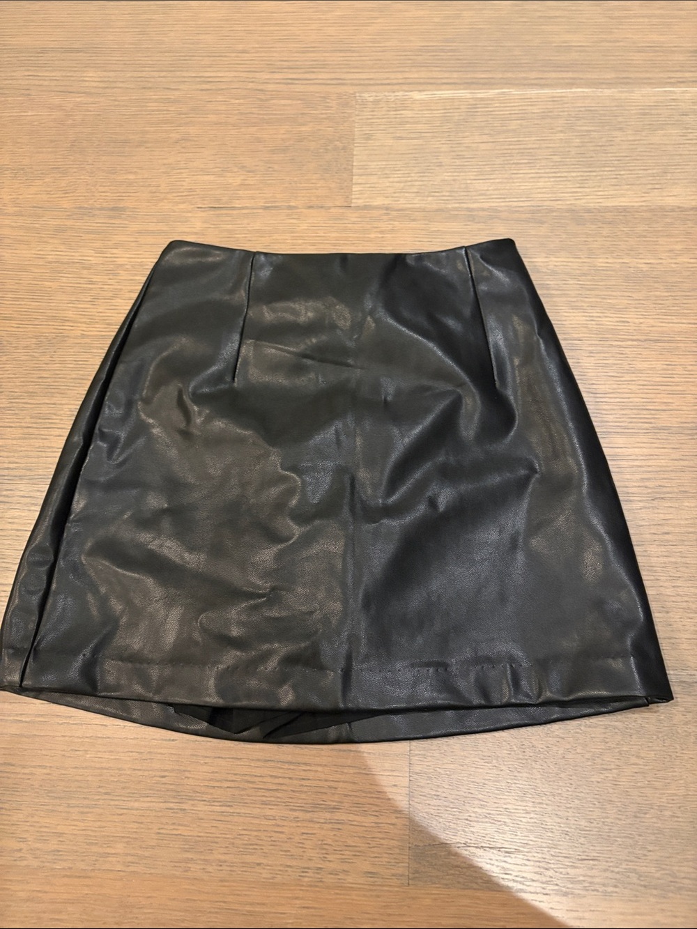Abercrombie & Fitch Black Faux Leather Mini Skirt